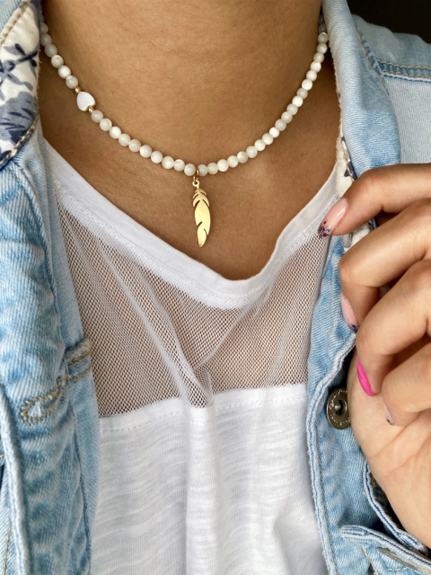 naszyjnik/choker z masy perłowej naszyjnik/choker z masy perłowej