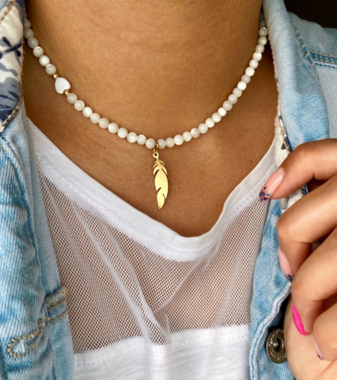 naszyjnik/choker z masy perłowej naszyjnik/choker z masy perłowej
